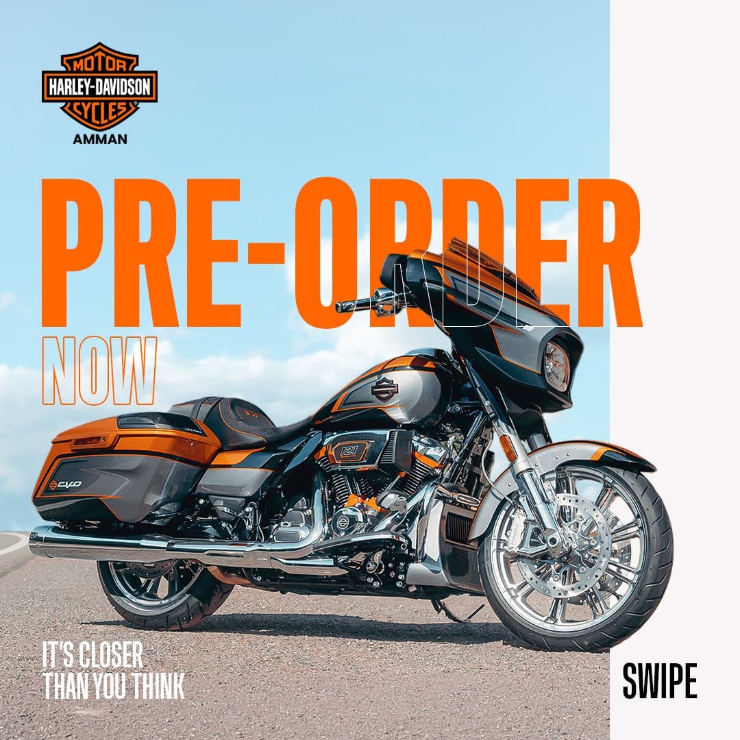 Pre-order campaign visual for the 2026 Harley-Davidson lineup