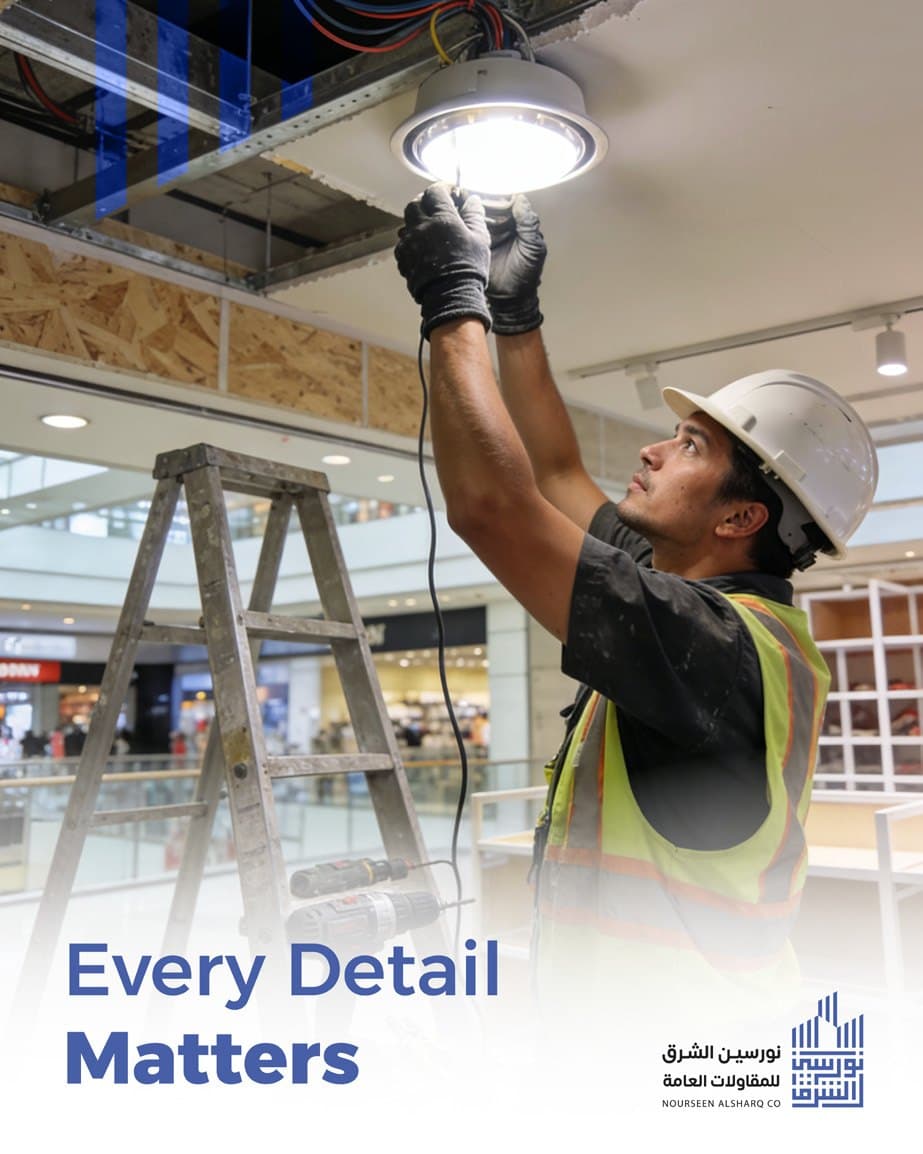 Nourseen Al Sharq "Every detail matters" post with a technician on site